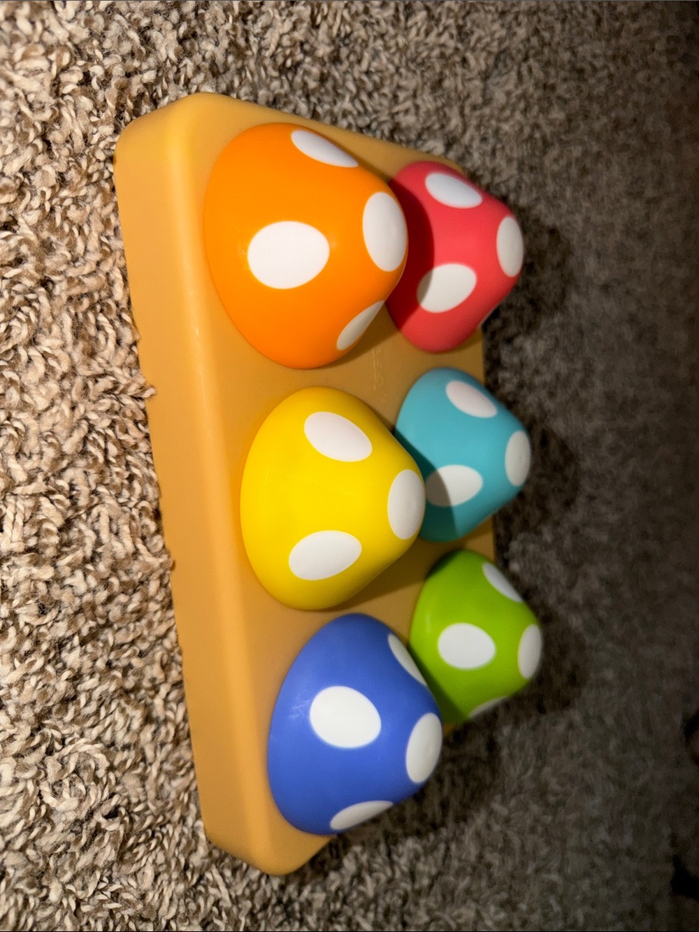 Colorful Polka Dot Mushroom Pop Toy - Multicolor